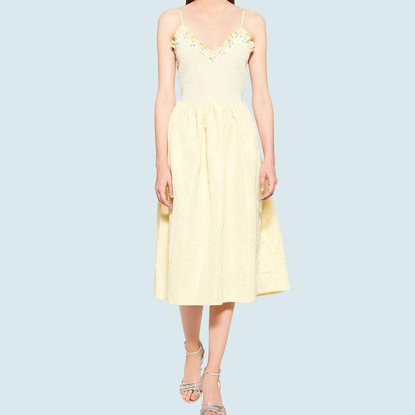 

casual dresses retro floral sling yellow sundress backless bandage long dress runway luxury summer women party beach 2021, Black;gray