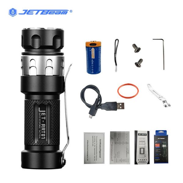 

flashlights torches dimmable led small tactical waterproof jetbeam bright high lumen portable outdoor torch light 18350 rrt-01