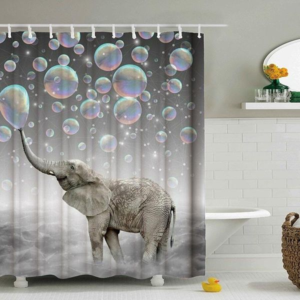

shower curtains elephant printed bathroom curtain polyester waterproof mildewproof pattern