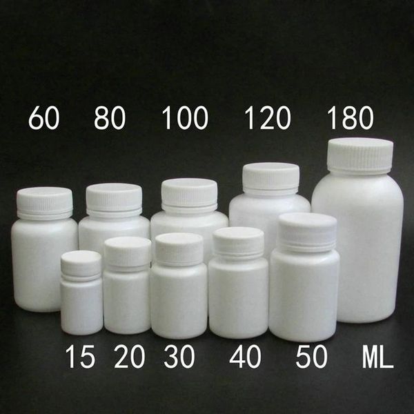 

storage bottles & jars 5pcs 15ml 20ml 30ml 50ml 60ml 100ml white refillable seal vials reagent solid powder containers
