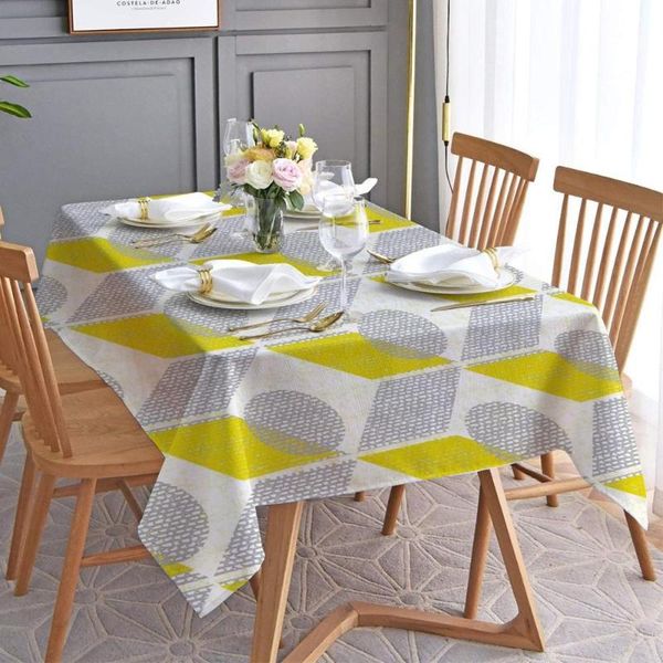 

table cloth fashion geometric tablecloth waterproof linen color home decoration rectangle desk coffee mat