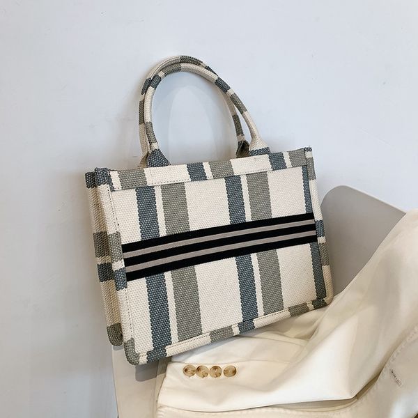 

75% off outlet sales tote 2021 new fashion versatile large capacity striped women's leisure travel portable shoulder bag baqh, Black;red