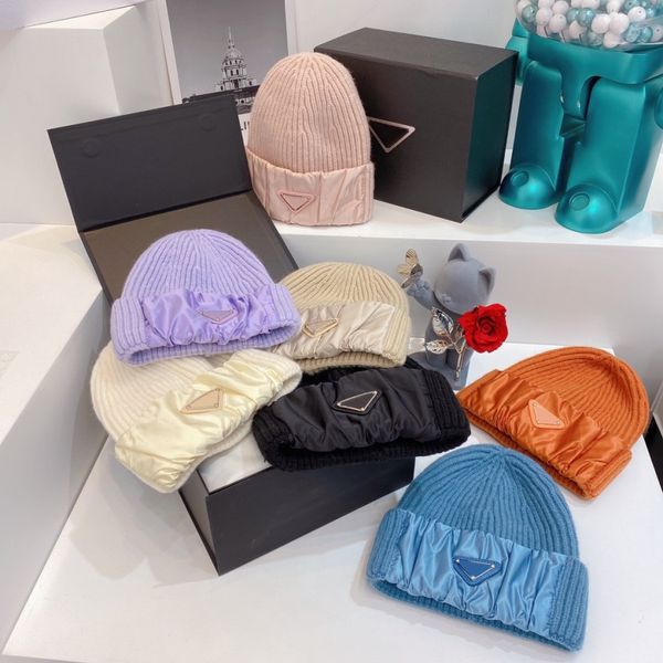 

mens womens designer beanie fashion skull caps warm autumn winter cap breathable fitted bucket hat 7 color, Blue;gray