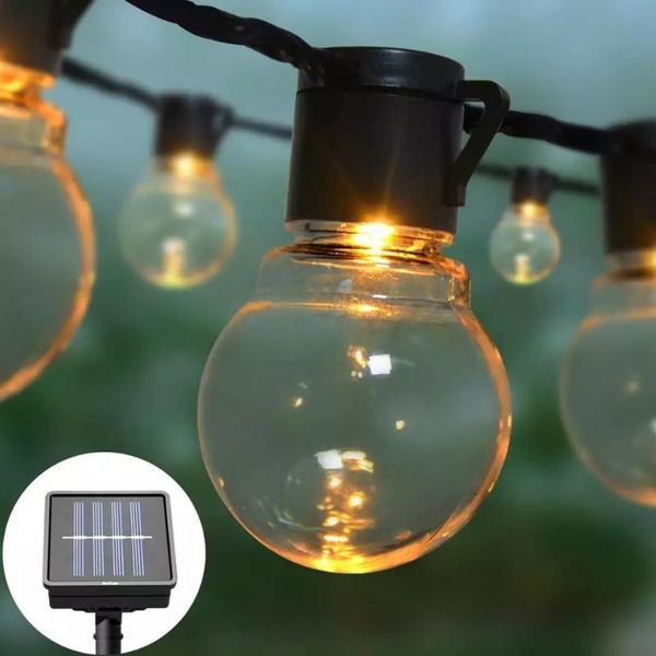 

strings solar power wall light 2.5m 5m 10/20 leds bulbs string garland outdoor lighting waterproof balcony patio decoration chain