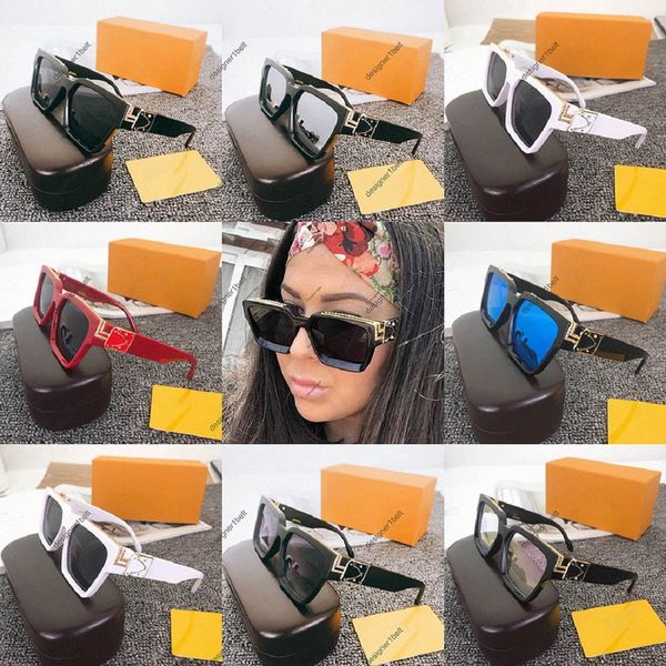 

aaaaa millionaire sunglasses mens womensvintage designer 1165 1.1 sunglass for shiny design sun glasses cool gold plated with designers box, White;black