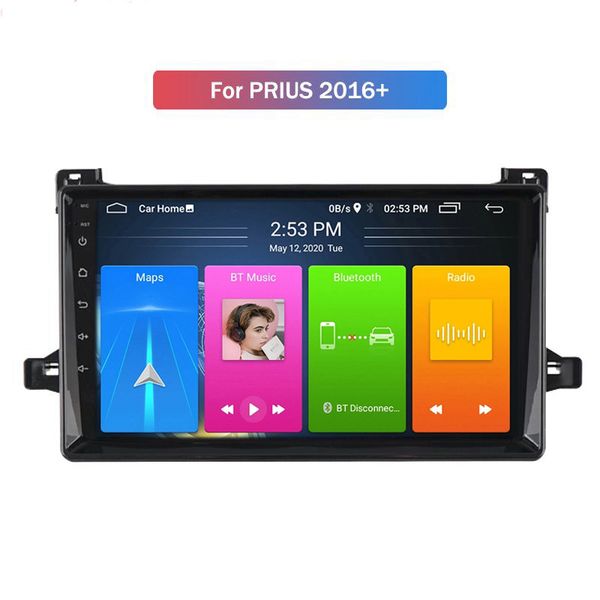 9-дюймовый сенсорный экран навигации автомобиля DVD-плеер для Toyota Prius 2016-2021 Android Radio с WiFi GPS