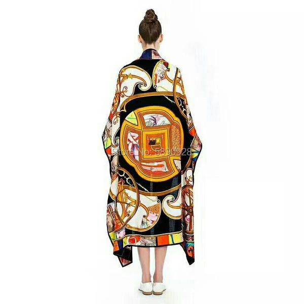 

scarves 130cm bandanna incanto amity twill 100% silk scarf women square kerchief for ladies fashion shawl, Blue;gray