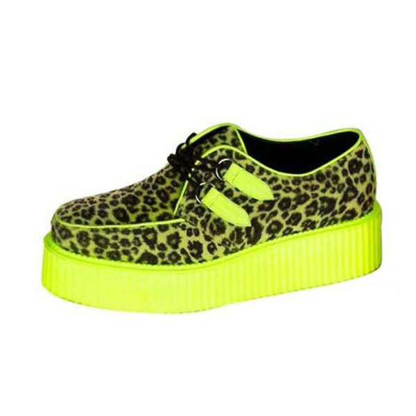 

woman autumn platform loafers leopard printing suede slip on sneakers wedge female ladies footwear soft zapatos shoes dress, Black