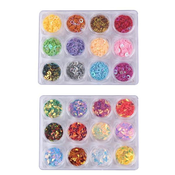 

nail glitter flakes shining sequin for 3d diy art design decoration irregular shiny foil decor manicure, Silver;gold