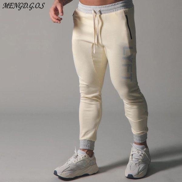 

spring and autumn men's sports pants running jogging sportswear gyms fitness, Black