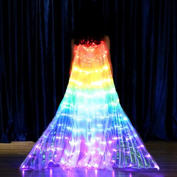 

party decoration children dancers led cloak performance luminous butterfly wing belly dancing carnival prop tue88