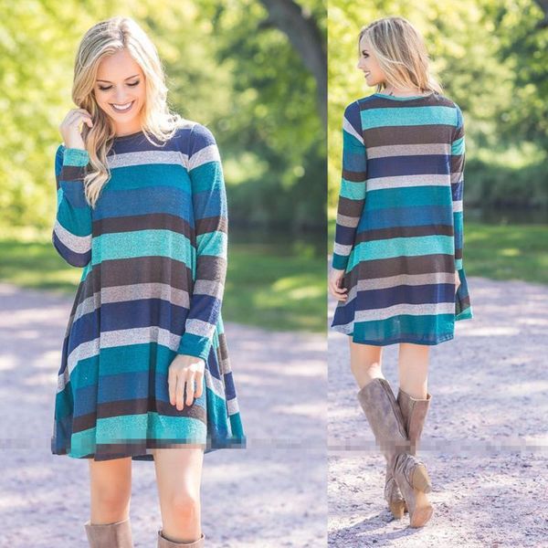 

casual dresses french lady's loose cashmere long sleeves dress, Black;gray