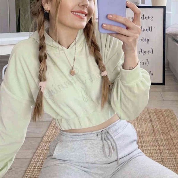 

women's hoodies & sweatshirts casual girls oversized tight appliques short pullovers spring fashion woman cotton hooded ladie, Black