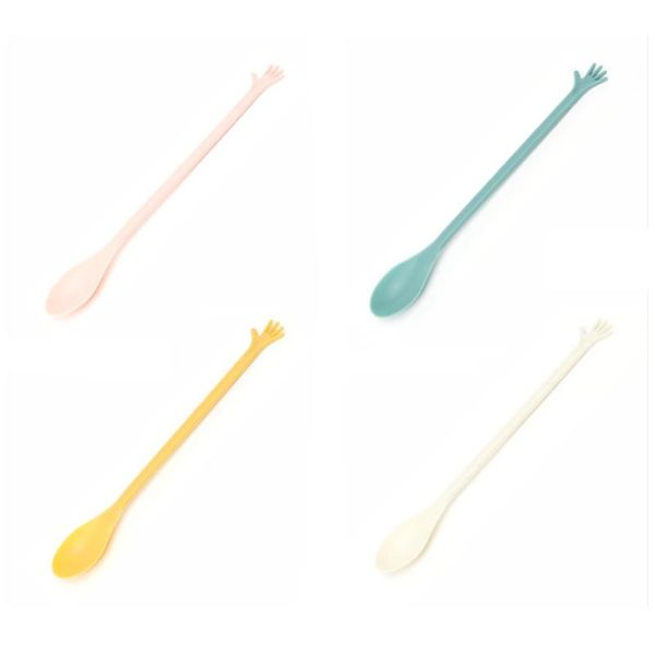 

spoons 4 long-handled coffee mixing spoons, small dessert seasoning and stirring rods
