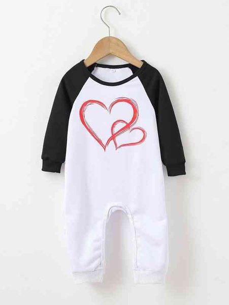

baby 1pc heart print raglan sleeve jumpsuit she, Blue