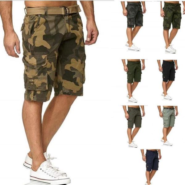 

men camouflage more pockets of fund 2021 autumn winters overalls male shorts trend division five pants men's, White;black