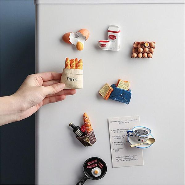 

fridge magnets 3d resin magnet cartoon food shape magnetic stickers refrigerator ornament white board accessories for home decoration