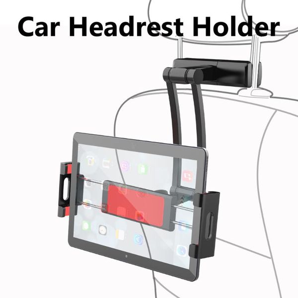 

cell phone mounts & holders car headrest holder rear seat tablet computer bracket aluminum alloy stretchable mobile for