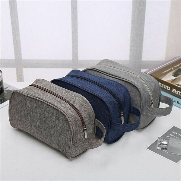

cosmetic bags women solid color traveling portable storage make up bag female handy zipper folding organizer pouch toiletry pack & cases