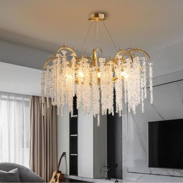

chandeliers zuuuvny french copper branch crystal chandelier living room lamp luxury villa dining bedroom art