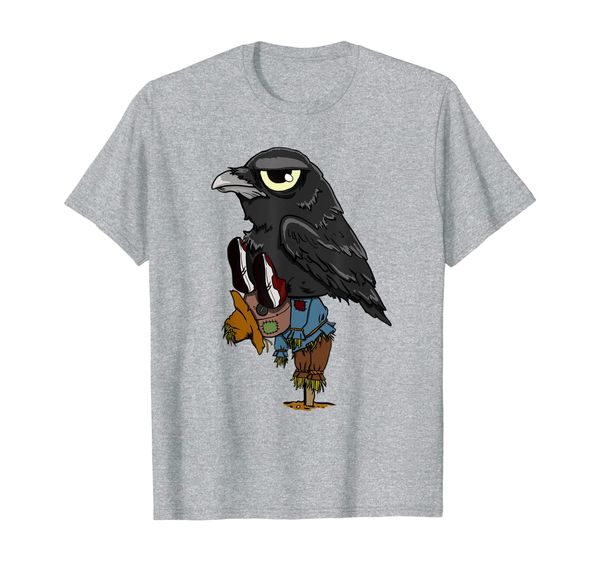 

funny crow raven with cool shoes on scarecrow gift idea t-shirt, White;black