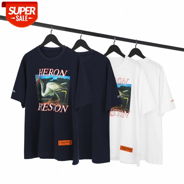 

h.p egret crane 3d direct injection process short sleeve batch #an1s, White;black