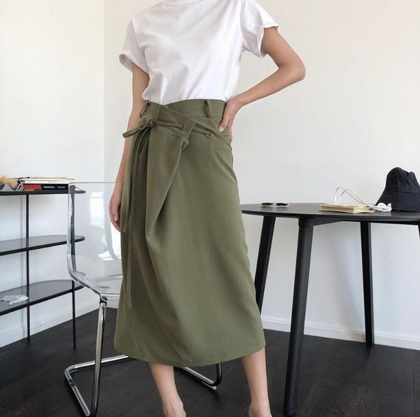 

woman cotton long skirt skirts, Black
