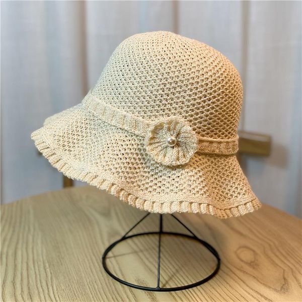

wide brim hats foldable flower floppy girls straw hat sun beach women summer fisherman's uv protect travel cap lady female, Blue;gray