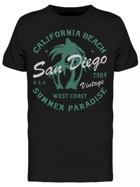 

san diego summer paradise tee men's -image by shutterstock, White;black