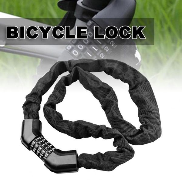 

bike locks 1300mm safety chain lock anti-theft steel 5 digit password code motorcycle cycling electric bicycle accessories