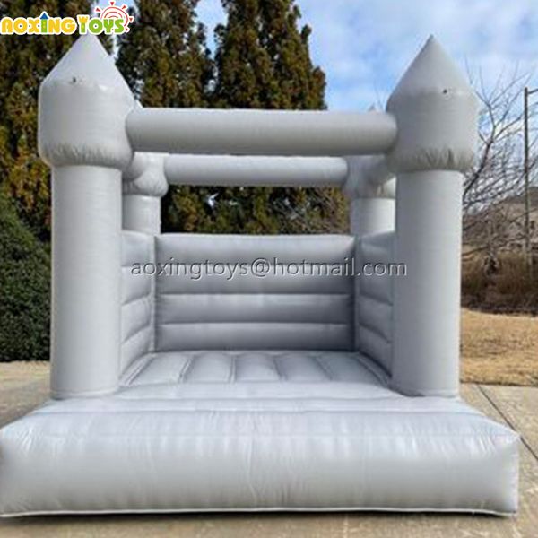 

10x10ft commercial uutdoor inflatable wedding bouncer white bounce house birthday party jumper bouncy castle260b
