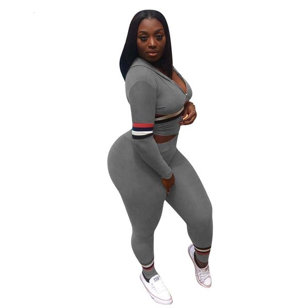 

women's tracksuits deep v patckwork women and pants two piece set tracksuit twotwinstyle liip 2 sets s outfits high qual, Gray