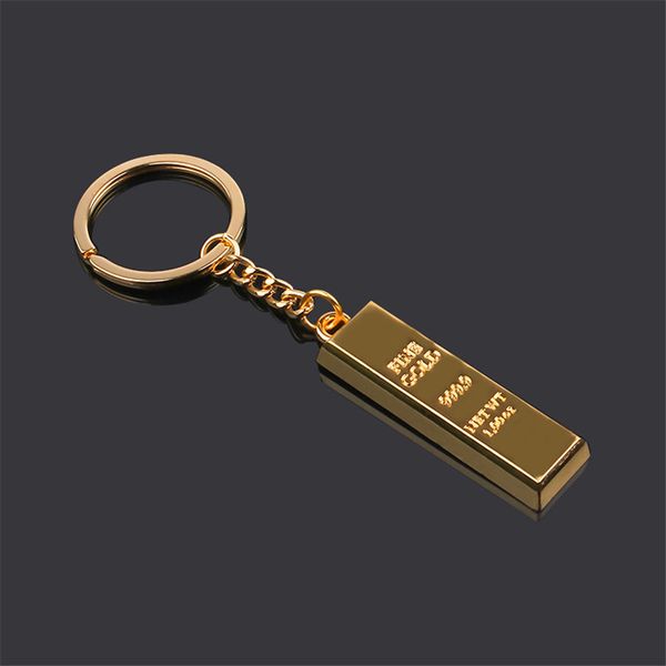 

fashion metal faux ingot bullion keychain keyring keyfob women handbag charms pendant metal accessory, Silver
