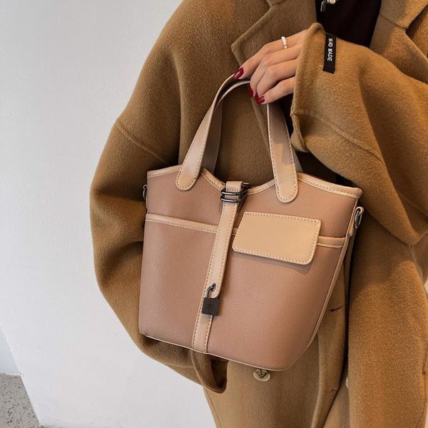 

evening bags women's bag 2021 fashion shoulder simple portable messenger female large capacity retro bucket