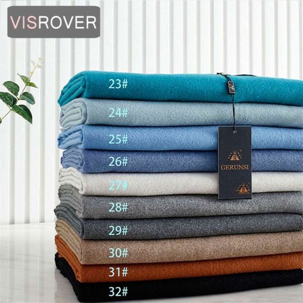 

visrover 32 colors woman winter scarf fashion female shawls cashmere handfeeling wraps solid color hijab 210928, Blue;gray