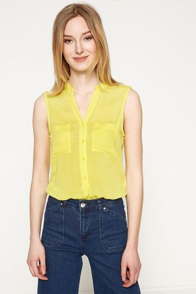 

koton women yellow blouse 7 yak63993ew women's blouses & shirts, White