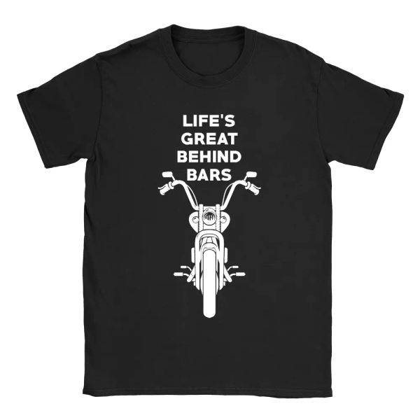 

behind bars - motorcycle mens t-shirt biker gift funny, White;black