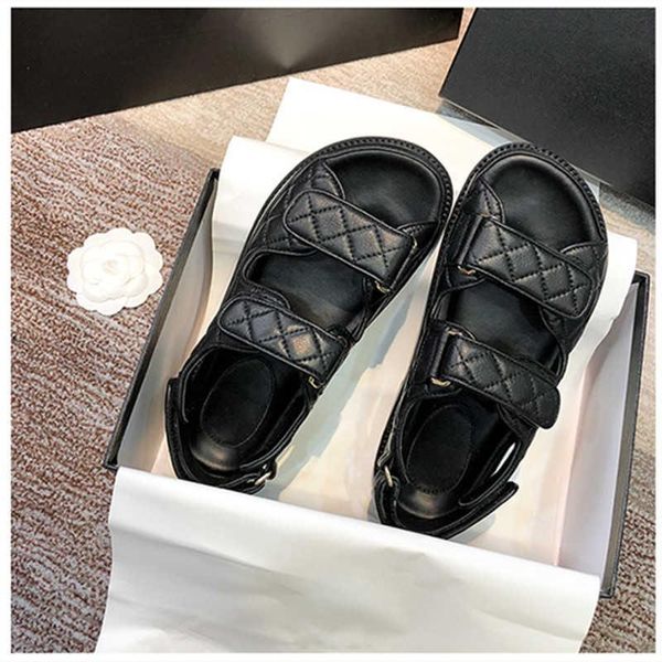 

sandals 2021 summer small women's net red black thick bottom muffin flat