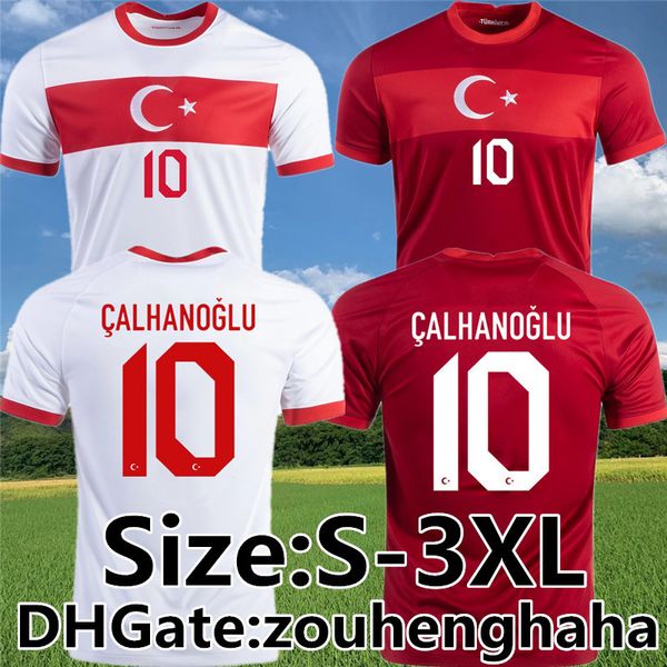 

urkey calhanoglu soccer jerseys 2021 22 tufan celik demiral maillots de foot ozan kabak yazici home away football shirt kit size:s-3xl, Black