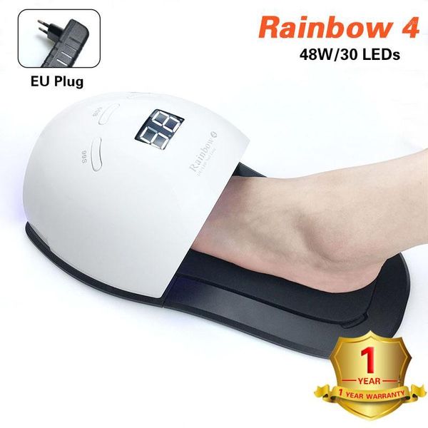 

nail dryer 48w uv lamp rainbow4 led for gel varnish drying with 30 leds fast dry feet bottom manicure1