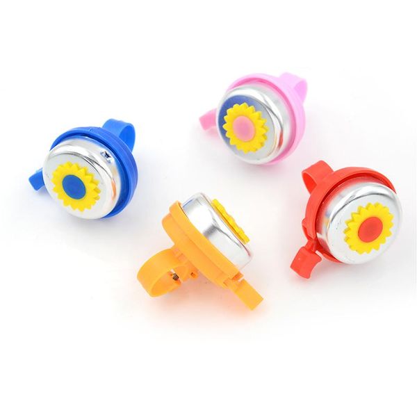 

bike horns 1pcs useful cute flower bicycle cycling handlebar ring horn sound sunflower bell alarm metal multicolor safety random