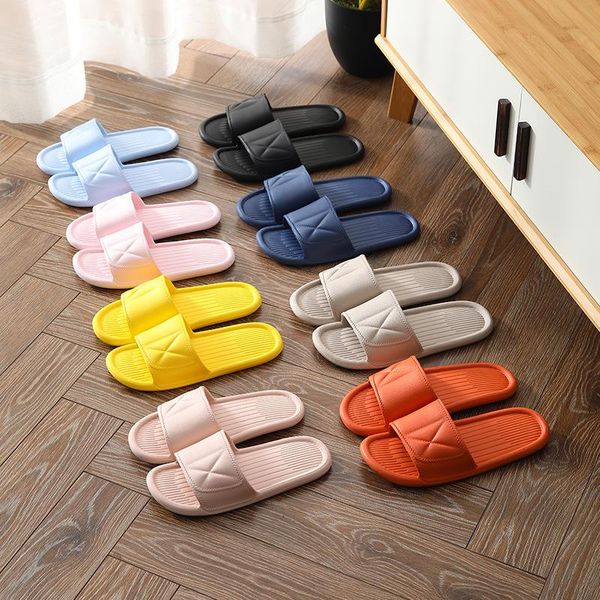 

slippers women summer bottom indoor home couples bathroom non-slip soft ins tide to wear cool, Black