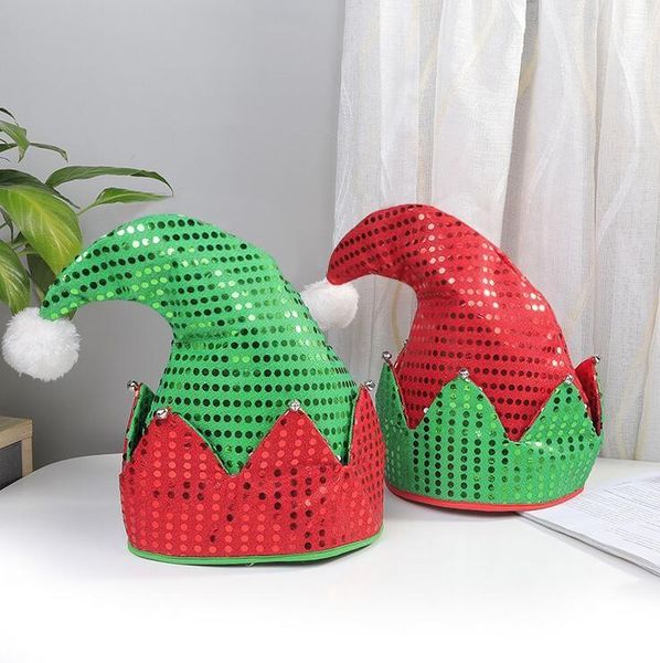 

christmas decorations fashion green red hat santa claus funny elf masquerade