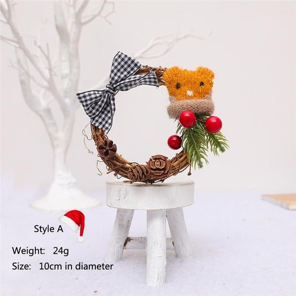 

rattan wreath garlands artificial hanging decorations circle christmas tree pendant window props decorative flowers & wreaths