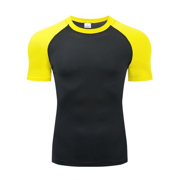 

men's t-shirts male t-shirt summer sports short-sleeved fast drying training breathable compression jogging tights gym fitness tracksui, White;black