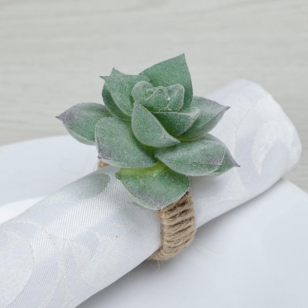 

napkin rings 594c simulation succulents shapes buckle plastic material serviette ring used for el table decorations