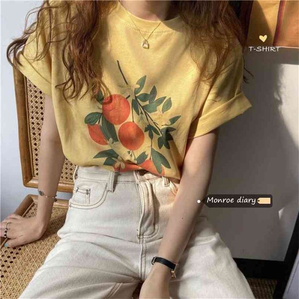 

design sense niche short-sleeved t-shirt female summer ins loose bottoming shirt cotton half sleeve clothes 210529, White