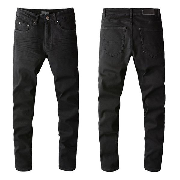 Perfect Black Style Designer Mens Jeans Famous Brand Washed Design Casual Slim Slim-leg Jean Stretch Skinny Pants Straight Biker Taglia W28-w40 2vxl