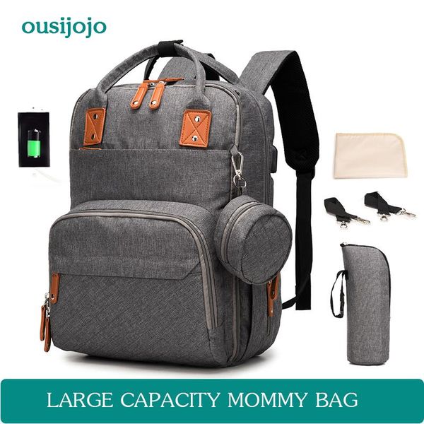 

diaper backpack, ousijojo changing bag, multi-function stroller travel with independent pacifier large capacity backpack