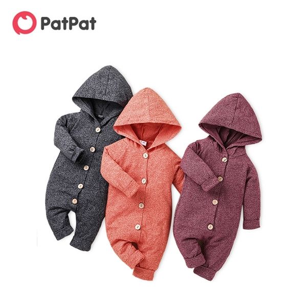 

baby solid cardigan design hooded long-sleeve jumpsuit 210528, Blue